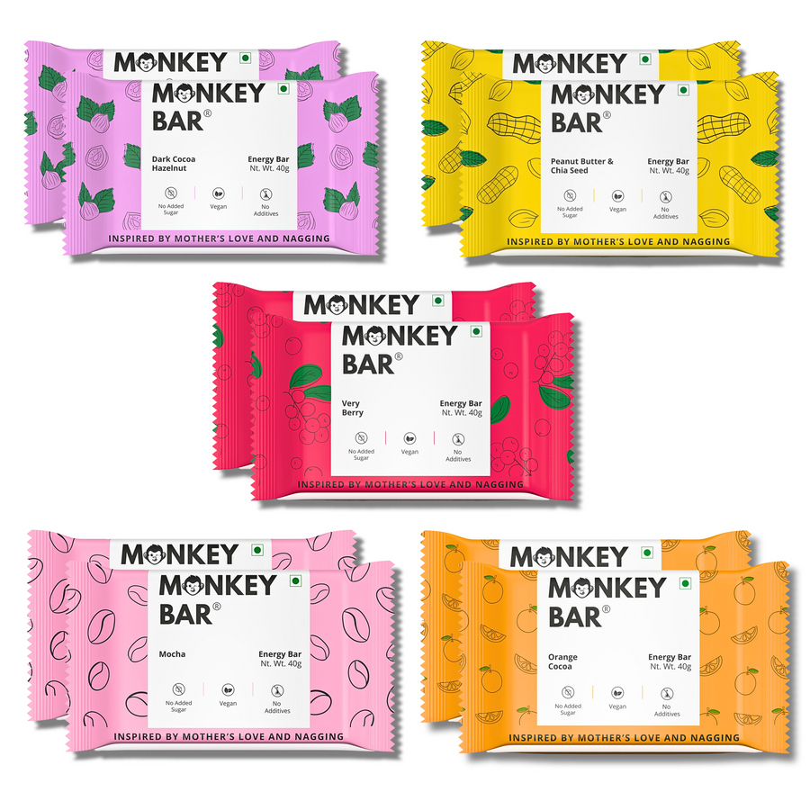 Vegan Energy Bar Assorted Box - Pack of 10