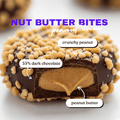 Nut Butter Bites - Assorted - 55% Dark Chocolate Truffle filled with Nut Butter - 12x20g