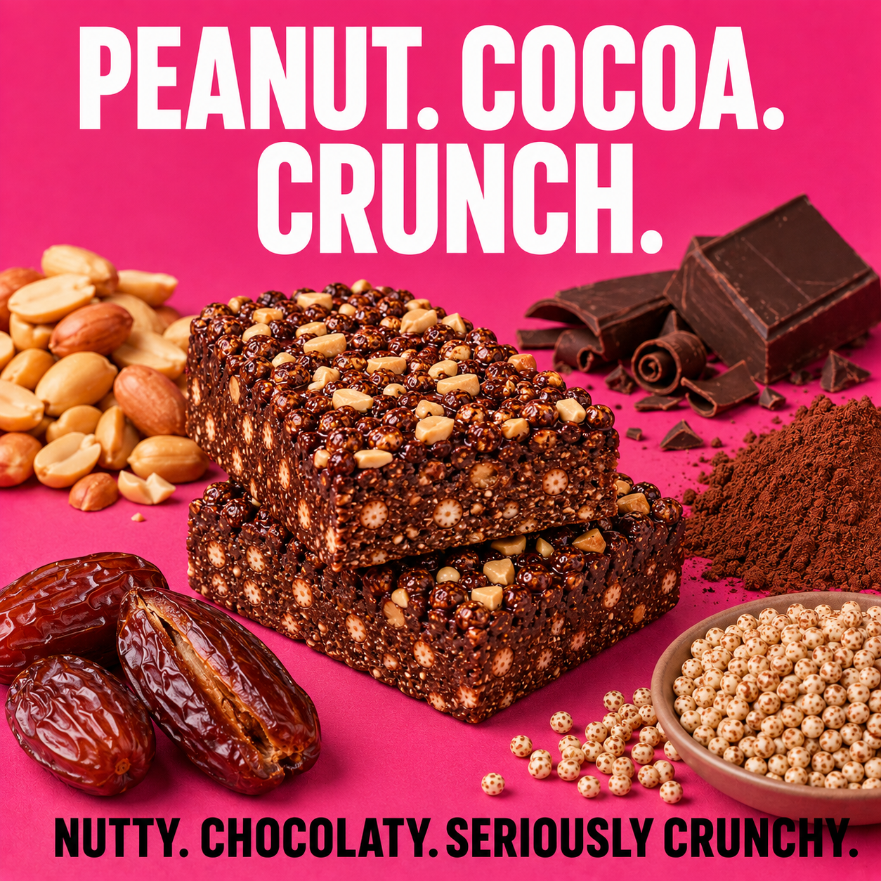 Millet Crunch Protein Bar - Peanut Cocoa - 6x40g