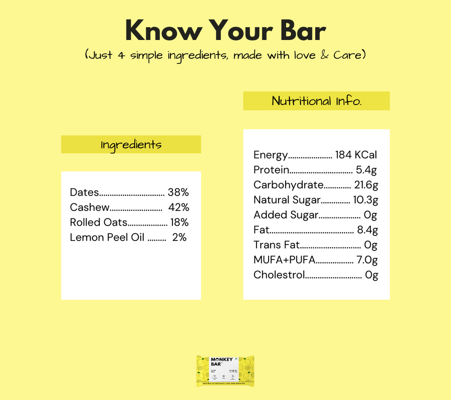 Lemon Blast Vegan Energy Bar - Pack of 10