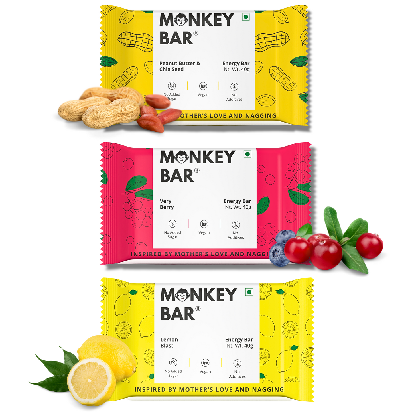 Energy Bars - Assorted Non-Choco - 10x40g