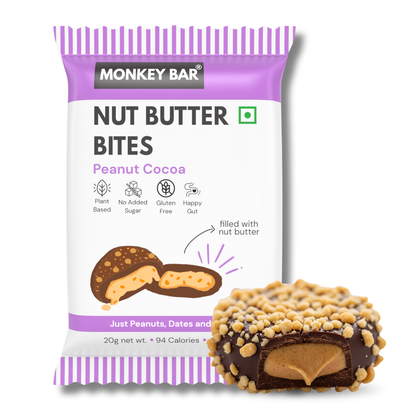 Nut Butter Bites - Peanut Cocoa - 12x20g