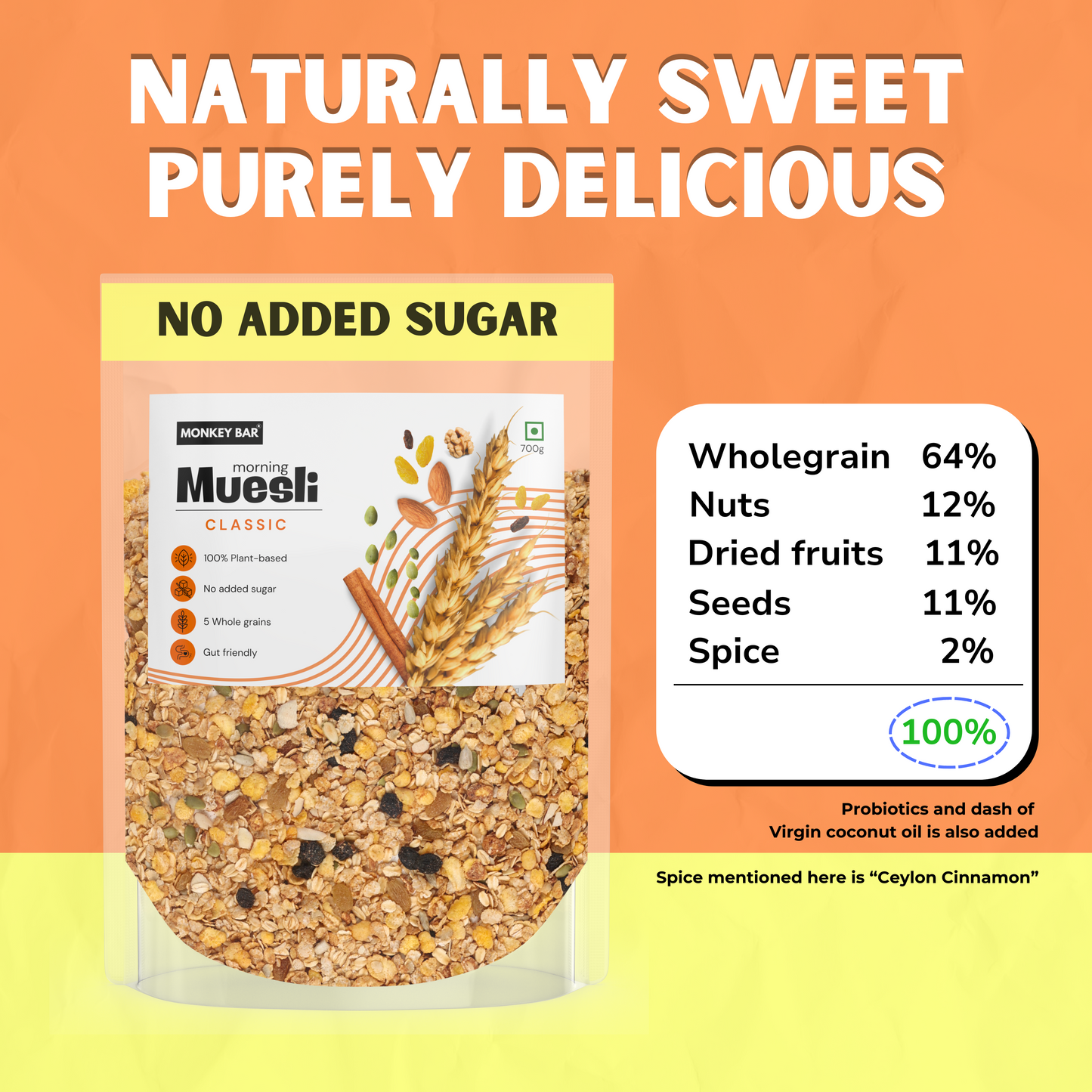 Morning Muesli - Classic No Added Sugar - 1x700g