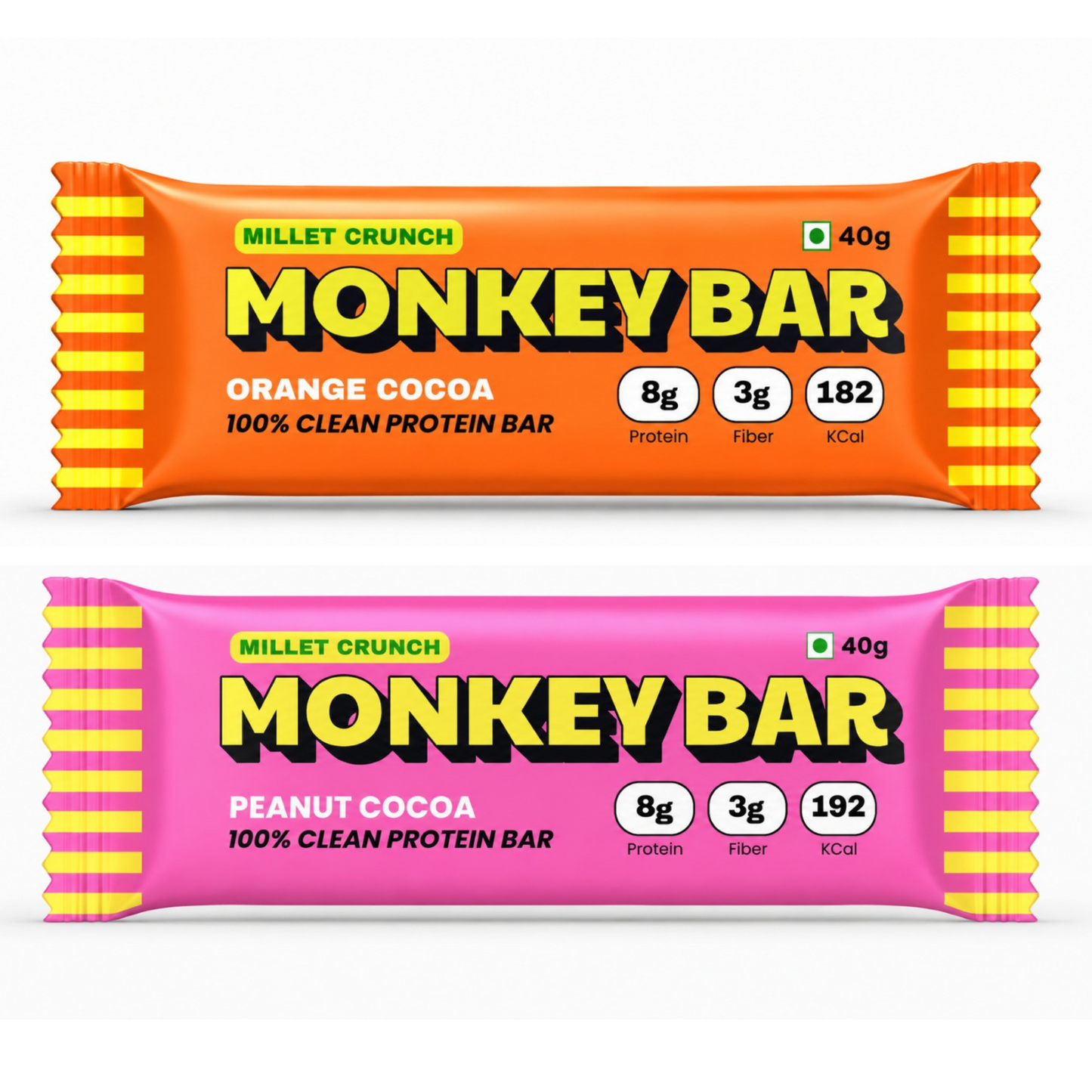 Millet Crunch Protein Bar - Assorted Pack - 6x40g