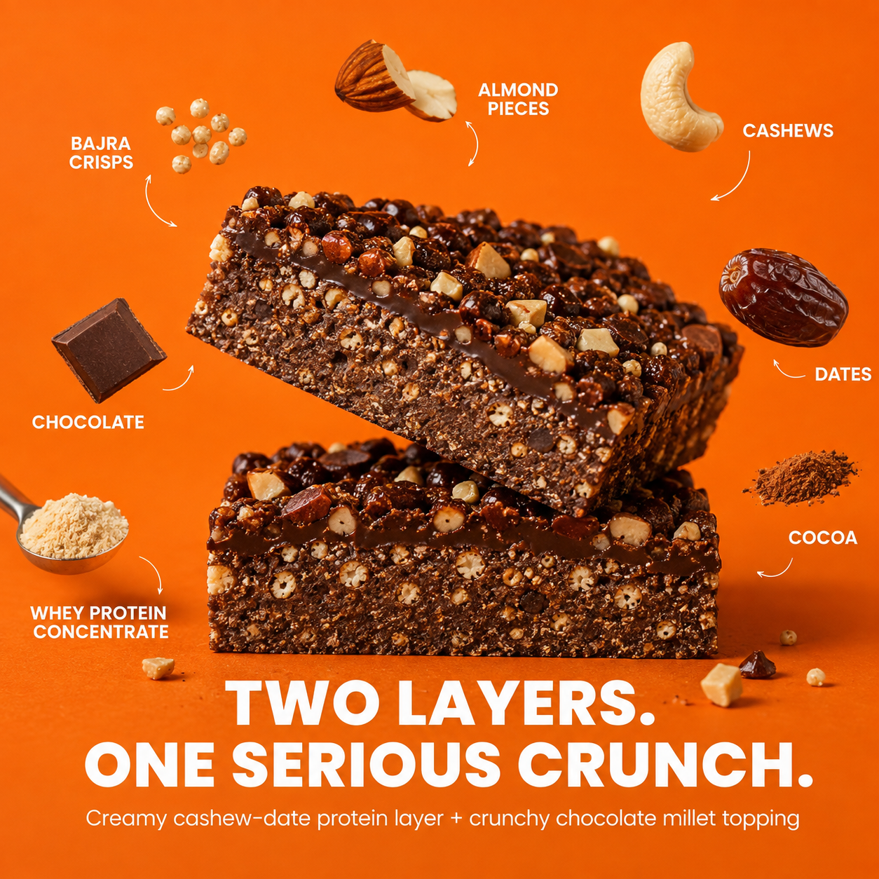 Millet Crunch Protein Bar - Orange Cocoa - 6x40g