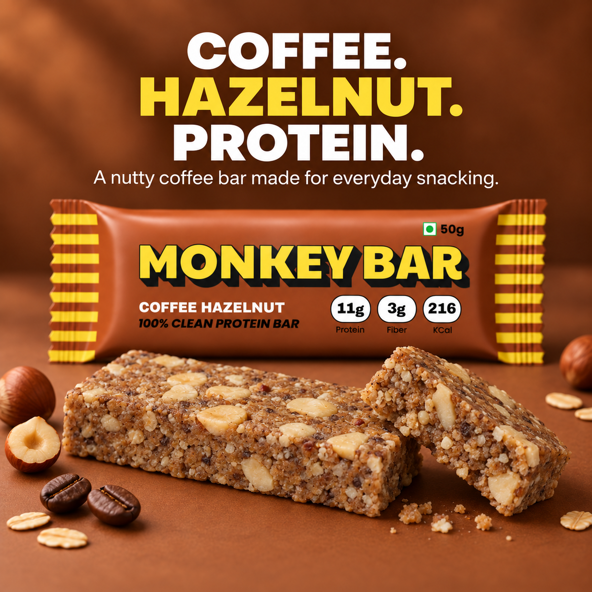 Protein Bars - Coffee Hazelnut - 8x50g