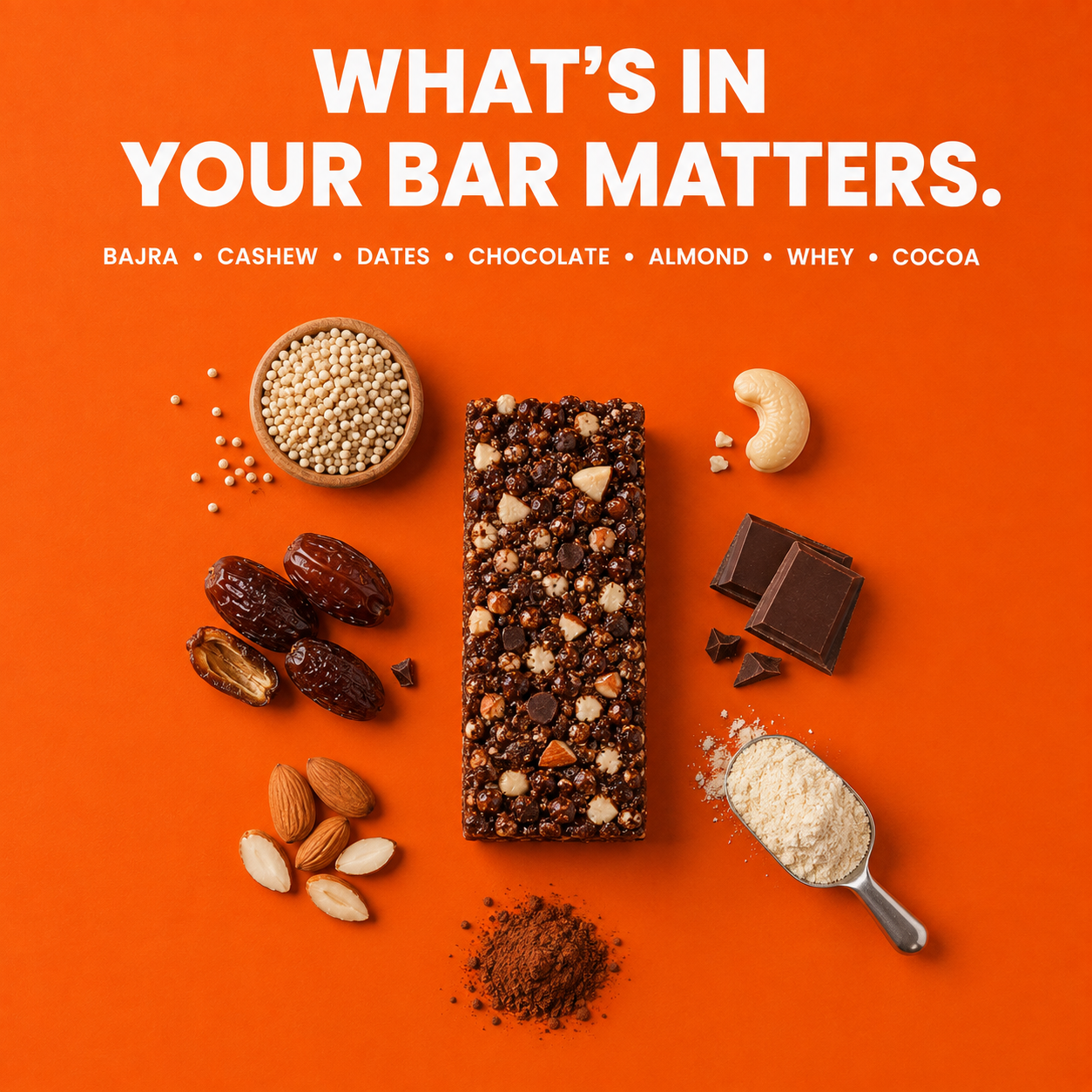 Millet Crunch Protein Bar - Orange Cocoa - 6x40g