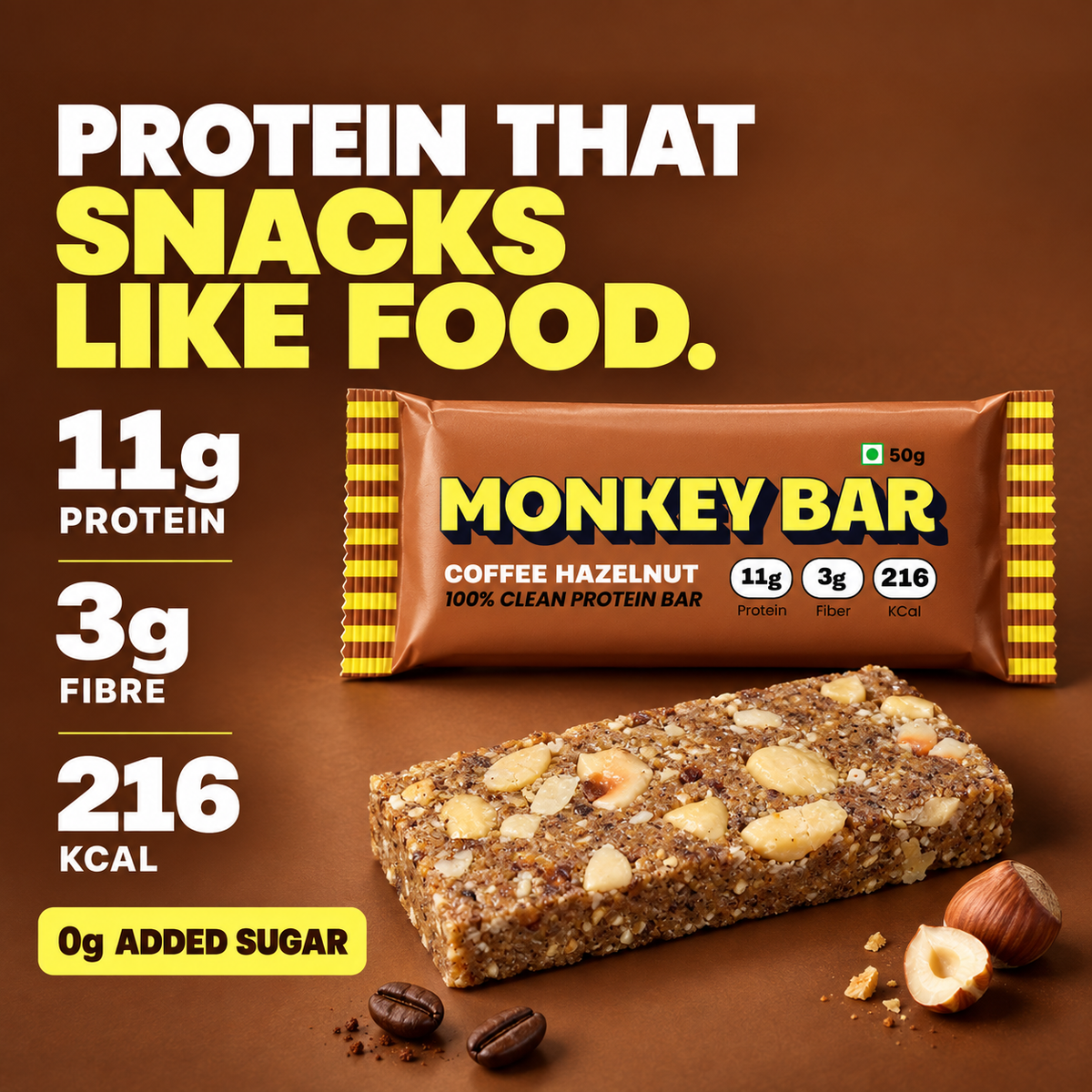 Protein Bars - Coffee Hazelnut - 8x50g