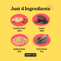 Peanut Butter & Chia Seed Vegan Energy Bar - Pack of 10