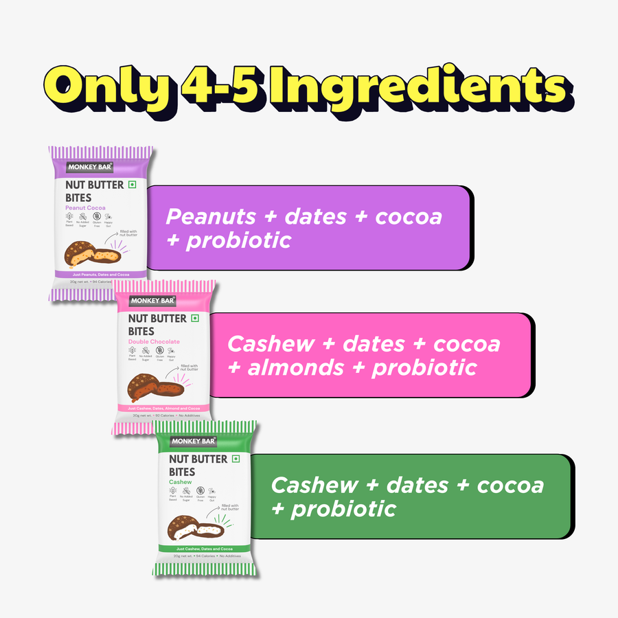 Nut Butter Bites - Assorted - 55% Dark Chocolate Truffle filled with Nut Butter - 12x20g