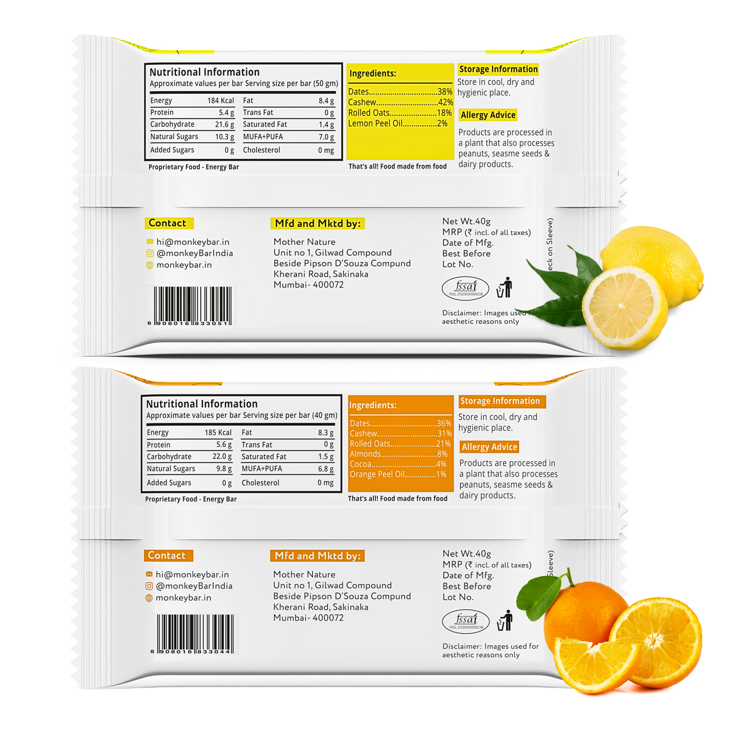 Energy Bars - Citrus Blast - 10x40g