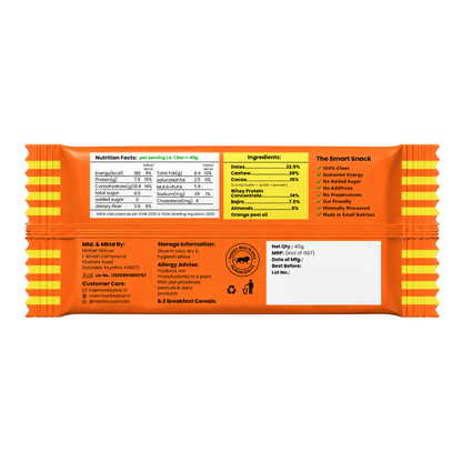 Millet Crunch Protein Bar - Orange Cocoa - 6x40g