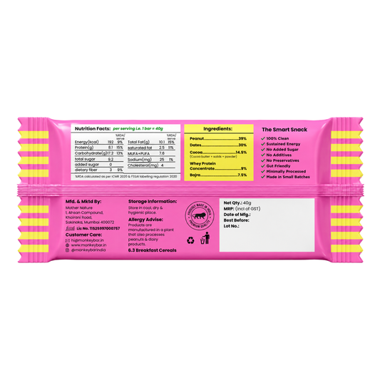 Millet Crunch Protein Bar - Peanut Cocoa - 6x40g