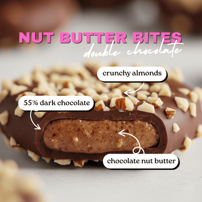 Nut Butter Bites - Assorted - 55% Dark Chocolate Truffle filled with Nut Butter - 12x20g
