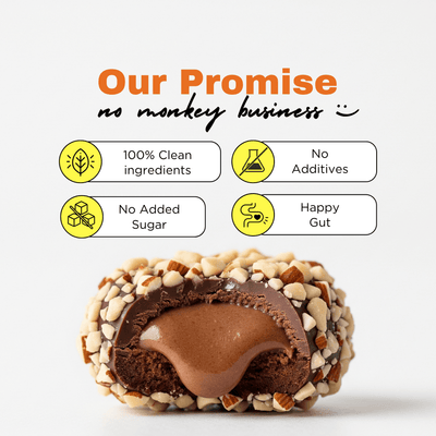 Nut Butter Bites - Assorted - 55% Dark Chocolate Truffle filled with Nut Butter - 12x20g