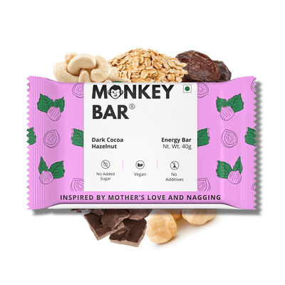 Dark Cocoa Hazelnut Vegan Energy Bar - Pack of 10