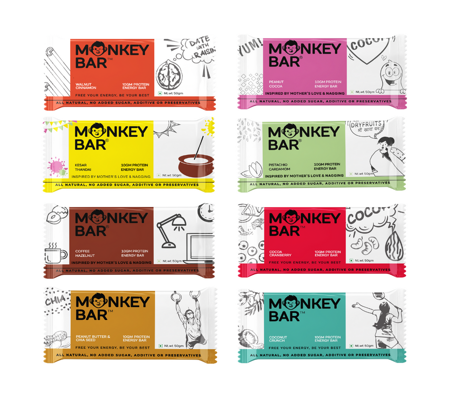 Assorted Protein Bars - Pack of 8